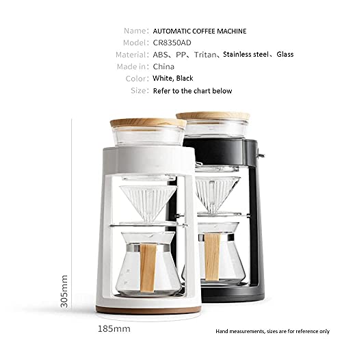 SENWEI Kaffeemaschine, halbautomatische Kaffeemaschine, aus Edelstahl, Schwarz / Weiß (Farbe: Weiß) – Bild 4