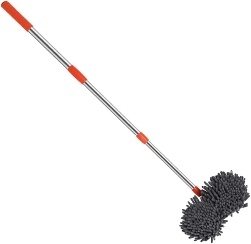 1pc Car Wash Brush Mop Telescopic Washable Microfiber Pads Long Handle Vehicle Cleaning Tool