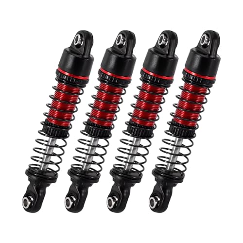 Amortisseur TRX4M 1/18 premium en aluminium usin&eacute; rouge haute densit&eacute;