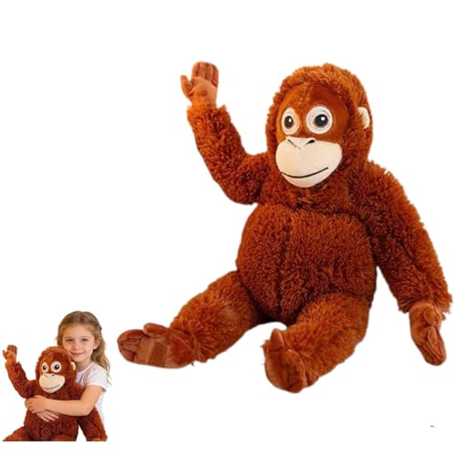 Efymosce Punch Monkey Kuscheltier 66cm Großes Orang Utan Plüschtier Klammeraffe Plush für Kinder Weiches AFFE Plush Toy als Geschenk Ideal für Fans & Tierliebhaber