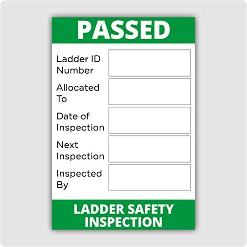 Landing Designs LADDER SAFETY INSPECTION SELF ADHESIVE VINYL STICKERS HEALTH & SAFETY BUSINESS (10)