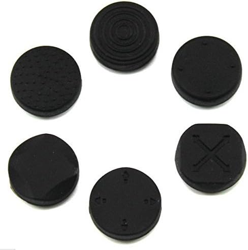 1 Set Analog Silicone Thumb Stick Grip Joystick Caps Cover for PS Vita PSVita PSV 1000 2000 (Black)
