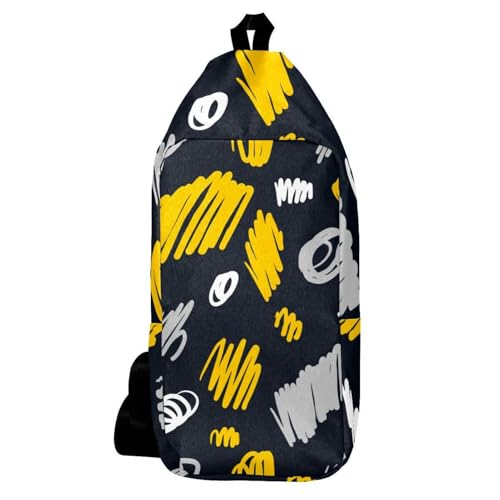 Mochila de hombro abstracta de 16x36.5cm para senderismo y uso diario unisex