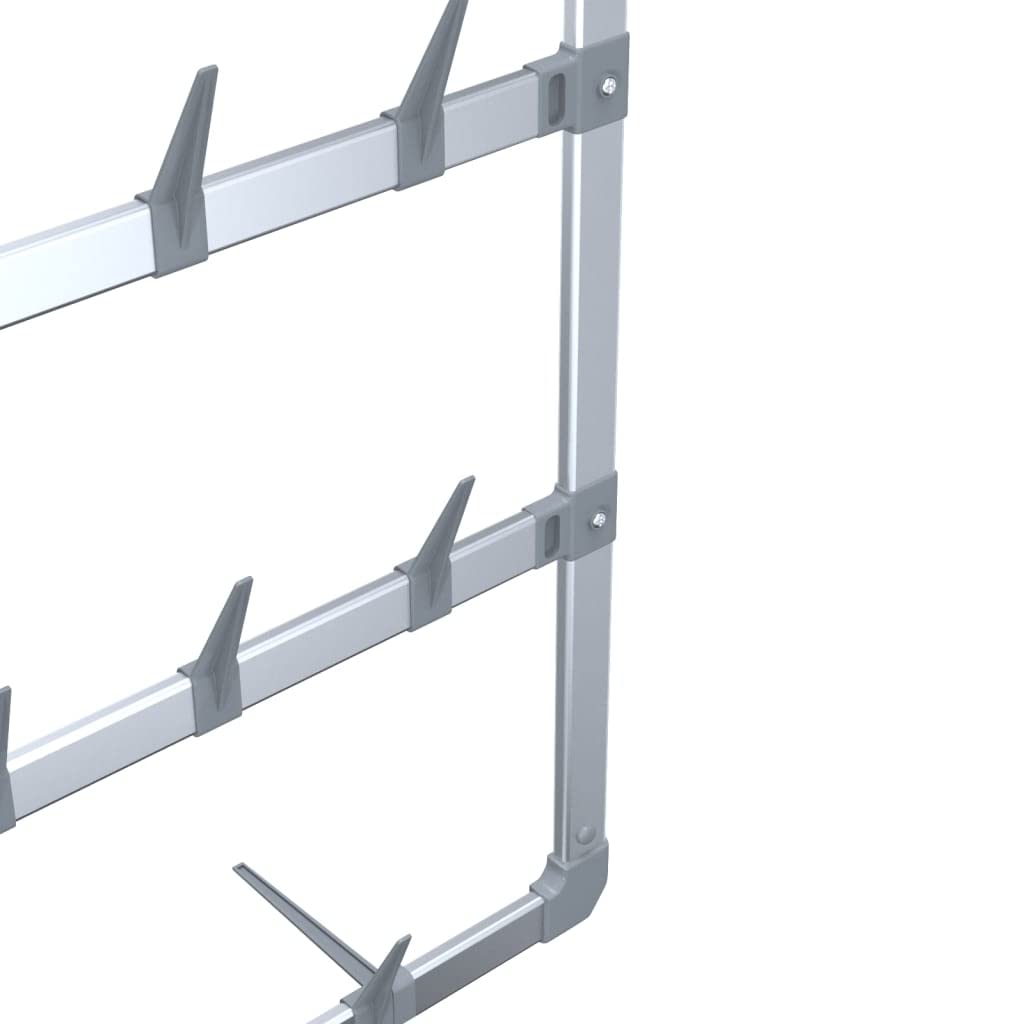LENA LACED Hanging Shoe Rack for Organization, Sturdy and Space-Saving Design, for 21 Pairs, Silver Finish, 26