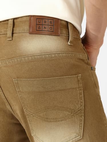 Image of Urbano Fashion Men's Stretch Fit Mid Rise Washed Bootcut Jeans Stretchable