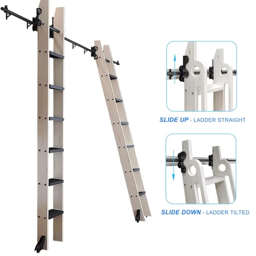  Black Retractable Sliding Ladder Rail for Library or Home (200cm Track Kit)
| 300cm 400cm 600cm Black Retractable Slidi