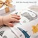 DUDUELITE Newborn Baby Swaddle Blanket with Hooded Bear Ears, Soft Breathable Wrap for 0-6 Months, Easy Change Receiving Blanket, All-Season Nursery Gift, Sweet Peach Print
