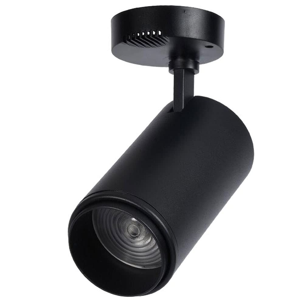 Spot LED monopoint réglable noir 12W orientable pour éclairage mural de salon
