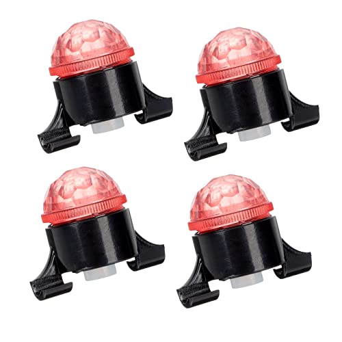 MILISTEN 4 Piezas apuntador de Poste de mar Fishing Aparejos de Pesca Luces de Noche de Pesca lámparas alarmantes de Pesca lamparas de Noche Alarma de Pesca luz de Pesca Abdominales Black