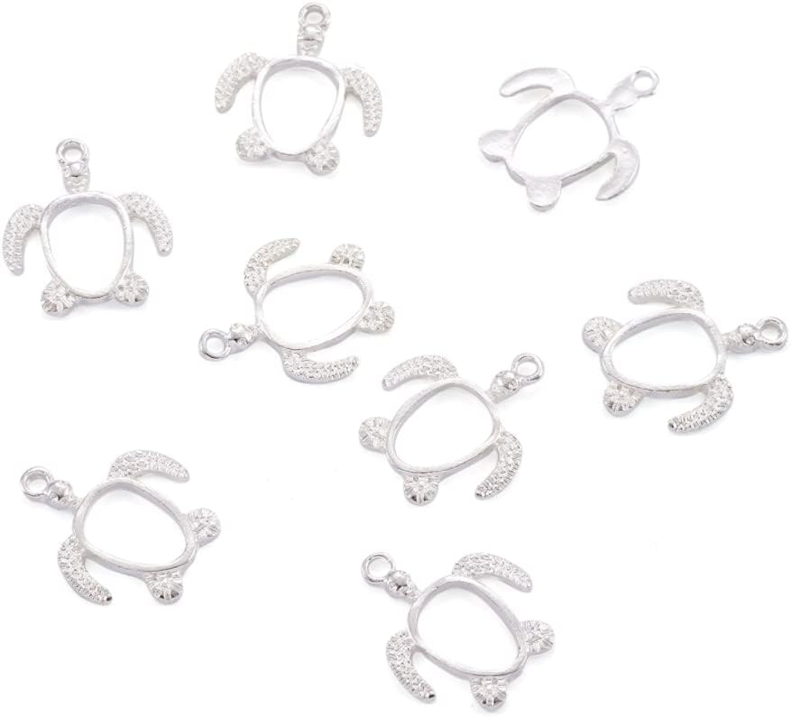 Craftdady Alloy Turtle Charms Sea Tortoise Pendants Metal Animal Charms for Craft Necklace Bracelet Jewelry Making - Image 2
