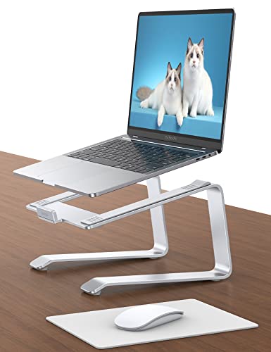 Image of Laptop Stand, Lamicall Laptop Riser Holder : Ergonomic Detachable Aluminum Computer Notebook Stand Elevator for Desk, Compatible with MacBook Air Pro, Dell XPS, HP (10-15.6'') - Silver