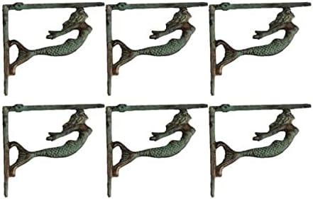 6 Cast Iron Nautical Mermaid Brackets Garden Braces