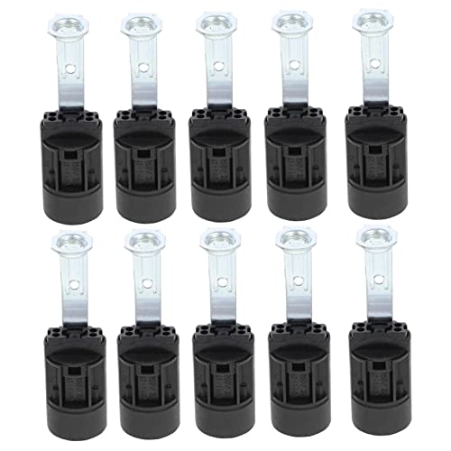 LALAFINA Portalampada per Candela E14, 10 Pezzi in Lega di Zinco Supporto Alto, Base del Candelabro per Illuminazione Fai-da-te e Lampade da Parete