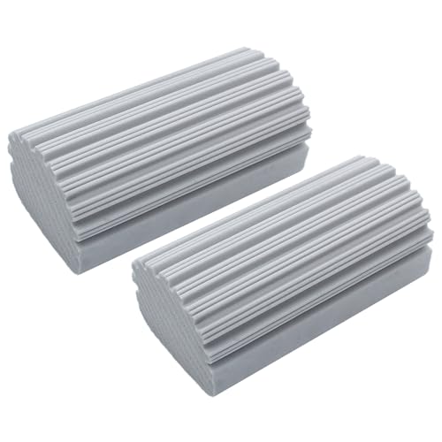 2 Piezas Esponja Atrapapolvo,Plumero de Esponja,Esponja Atrapapolvo Reutilizable,Esponja Limpieza hogar,para Limpiar Persianas, Vidrio,Limpiar el Polvo doméstico(Gris)