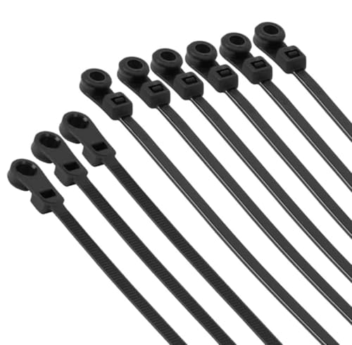Vida Delikli Kablo Bağı, Plastik Kelepçe, 100'lü Paket, Siyah, 3.6x150 mm