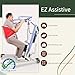 EZ Assistive Sit to Stand Lift Patient Aid Padded Sling and Stand Assist with Back Support,Patient Lift Sling Works with Most Mobility Aids & Equipment (Medium-Red)