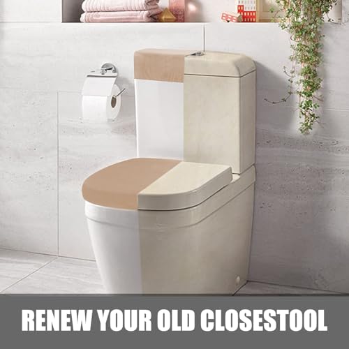 Stretch Velvet Toilet Lid Cover and Toilet Tank Lid Cover, Bathroom Super Soft Toilet Lid Cover Set Luxury Velvet Plush, with Elastic Bottom, Machine Wash, Camel