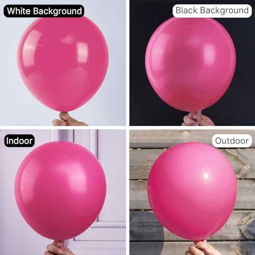 Image of PartyWoo Hot Pink Balloons 50pcs Magenta Fuchsia Color 12 Inch | Balloons for Baby Shower Gender Reveal Engagement Bachelorette Wedding Bridal Shower Anniversary Party Decorations Pink-Y12