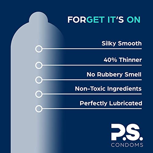 Ps Condoms Extra Large Latex Condoms For Men - Odorless And 100% Vegan - Exceptionally Thin, Lubricated, And Clear Condoms - Xl 12 Pack #TOP2