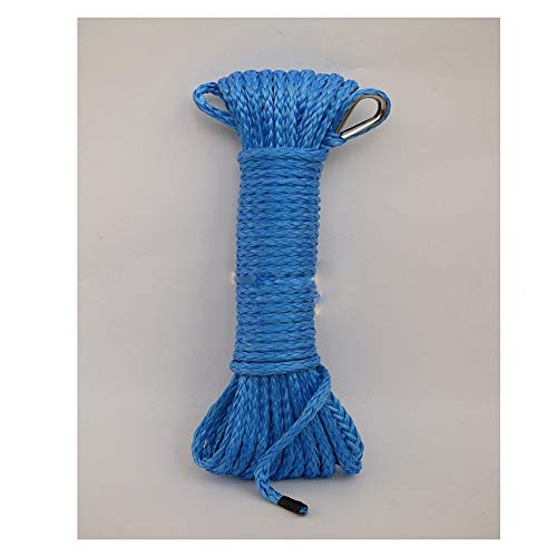 BAFEIYA 4mm Azul * 15m Cuerda sintética, Cuerda Off Road, Torno de Cable, ATV cabrestante Línea