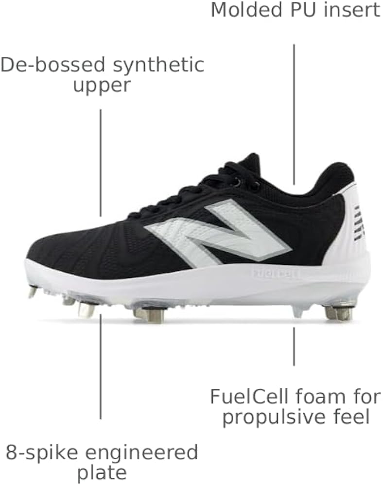 Chaussures De Softball New Balance FuelCell FUSE V4 – Pointure 5W – Blanc Gris