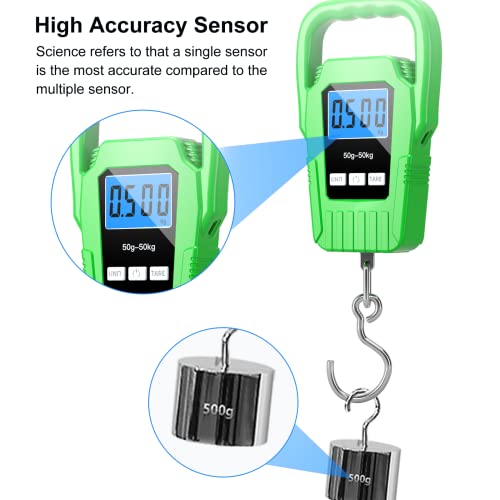 image for SKEAP Digital Fish Scale Hanging Scale Fishing Scale,110lb/50kg Luggag