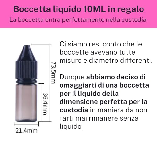 UPSHELL - Beschermhoes compatibel met e-sigaret - etui van hoogwaardig kunstleer - portemonnee/etui met organizer voor powerbank, accessoires, vloeistof - Afbeelding 5