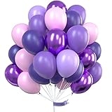 Para inflar: estos globos se pueden llenar con aire y helio. Estos globos llenos de aire permanecen hasta 72 horas mientras que se mantienen llenos de helio de 3 a 6 horas. Globos de cumpleaños lila, para baby showers, para fiestas de bebés, color lila, ideales para fiestas, Shopkins o fiestas, decoración de cumpleaños para Sofía, decoración de fiesta de cumpleaños, decoración lila para fiestas de compromiso, guirnalda de globos lila, arco de globo lila y fondo de globos