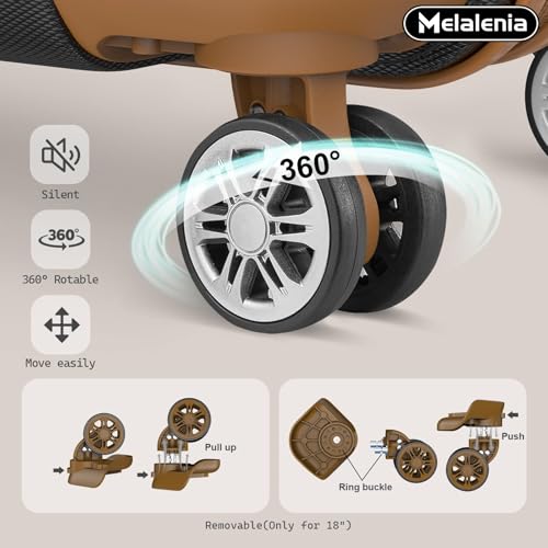 Melalenia TR002-SET-NEW-BLACK BROWN Luggage Sets 7 Piece Suitcase Set thumb #3