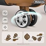 Melalenia Luggage Sets 7 Piece Suitcase Set, Hard Shell Carry on Luggage Travel Suitcases with Spinner Wheels and TSA Lock, Lightweight Luggage Set for Women, Black Brown - Image 4