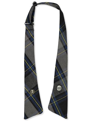 Cookie's Criss Cross Tie - gray/royal/gold *plaid #87*, one size2