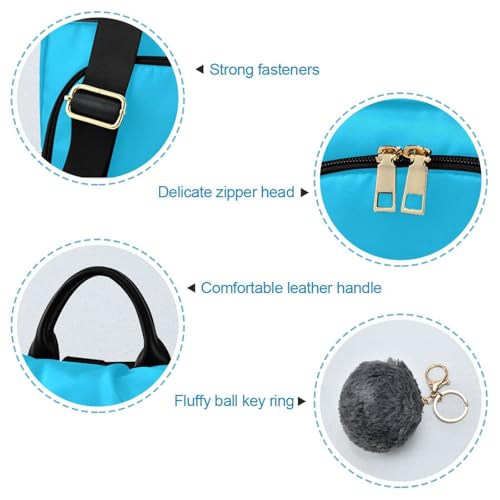 Sac à dos fermeture éclair antivol dos et polyester bleu ciel - 5