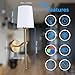 Troconce Wall Lights Battery Operated Wall Sconces Set of 2, Gold Rechargeable Wall Sconce with 15 RGB Dimmable Detachable Bulbs and Remote, Wireless Battery Powered Wall Lamp for Living Room Bedroom
