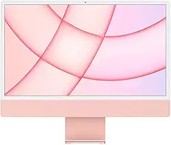 Apple iMac (de 24 polegadas, Processador M1 da Apple com CPU 8‑core e GPU 8‑core, 8 GB RAM, 512 GB) - Rosa