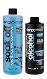 Onyx Professional Shellac & Gel Nail Polish Remover 16oz & 99% Isopropyl Alcohol Nail Prep 8oz Preps & Removes Artificial Nails, Nail Glue, Glitter Polish & More