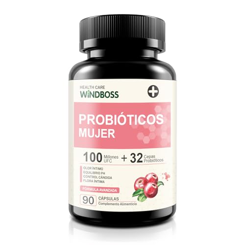 Probióticos para Mujeres con 32 Cepas con Prebióticos y Enzimas Digestivas Apoyo al Equilibrio del pH Probióticos Vaginales Salud del Tracto Urinario y Digestivo Cápsulas Vegetales