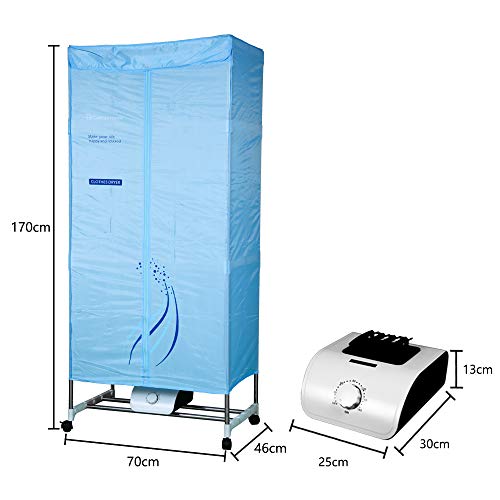 Concise Home elektrischer Wäschetrockner Kapazität Doppel-Edelstahl energiesparende Innenkleidung Warmluft-Trockenschrank (DREI Schichten) - Image 3