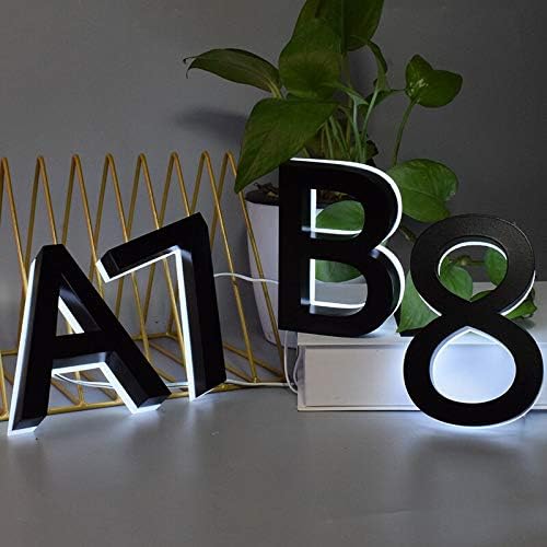 Door Plate Sign House-Numbers Name-Plates Apartment Lettre Address Metal - (Size: 200mm 7in; Color: 0) (2 250mm 10in)