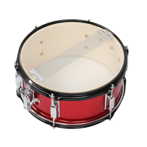 12 x 5.5 inches Snare Drum Marching Snare Drum Kit with a Pair of Drumsticks Drum Key and Adjustable Strap for Students Beginners & Band Red