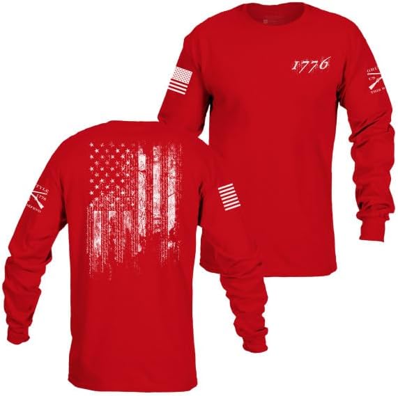 Grunt Style 1776 Flag Long Sleeve Men's T-Shirt