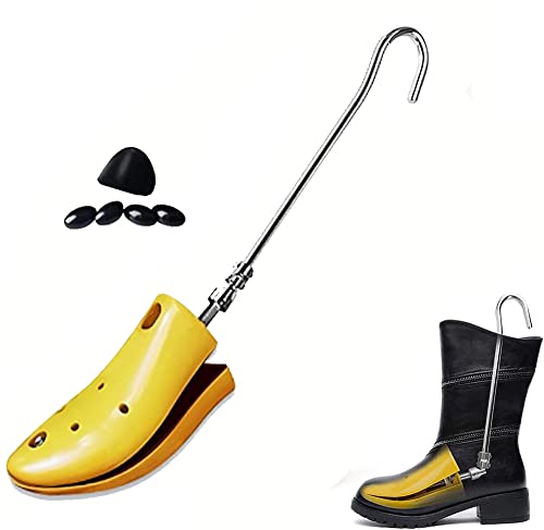 1 camilla para botas de zapatos para pies gruesos, botas de trabajo de estiramiento, altura del empeine, botas de zapatos profesionales adyutables, extensor más alto, Amarillo, Large