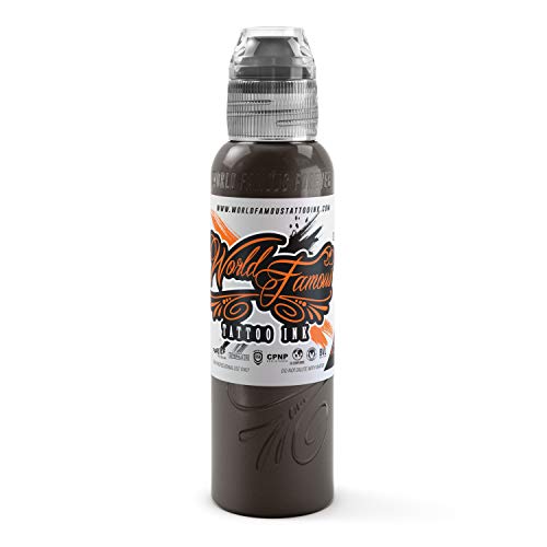 World Famous Tattoo Ink - Vegan Friendly Professional Tattooing Inks - Badlands Brown, 2 Ounce