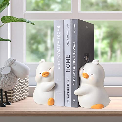 Bouchon de livre décoratif canard mignon en résine pour bibliothèque