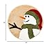 Winter Wonder Lane Rustic Snowman Land Bathroom Rug Plush 25 Inches Round