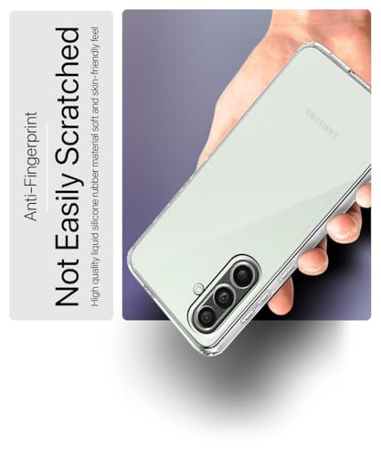 Image of WOW IMAGINE Transparent Back Cover Case for Samsung Galaxy M56 5G | Galaxy F56 5G | Raised Bumps for Full Device & Camera Protection Shockproof TPU Silicone Mobile Case - Transparent