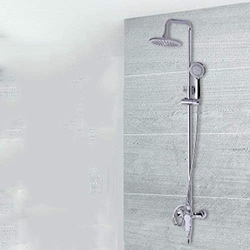 Ensemble de douche carré en acier inoxydable antirouille avec colonne ascenseur 3 vitesses - 2