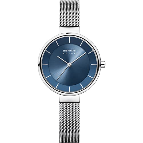 BERING Women's Analogue Quartz Watch with Stainless Steel Strap 14631-007, Blue, Bracelet