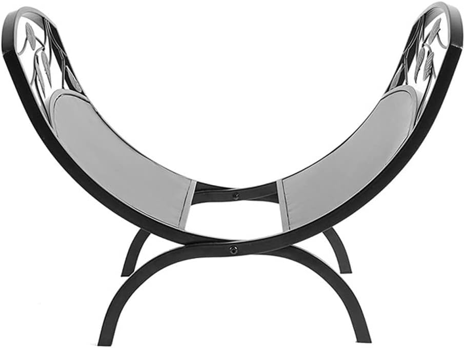 Iron Floor Standing Firewood Storage Rack Living Room Fireplace Decoration Folding Magazine Basket Outdoor Firewood Rack,