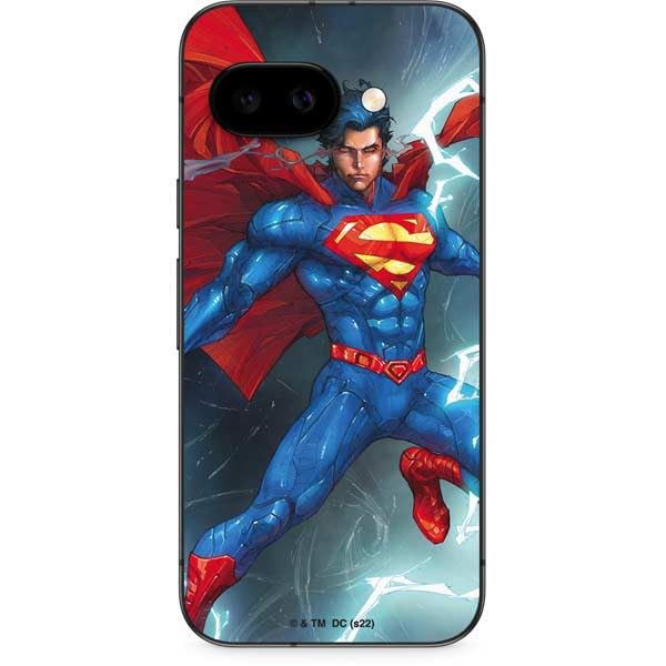 Skinit Decal Phone Skin Compatible with Google Pixel 9a - Officially Licensed DC Comics Superman Heat Vision Design