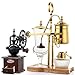 DUHFQ China Cup Vacío Cafetera Sifón Cafetera Set Real Belga Cafetera Caja de Regalo 5 Tazas Plata (Color : Oro) (Oro)